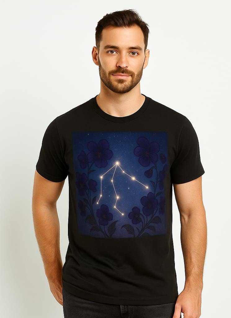 Men's T-Shirt with Stars, Night Sky Design