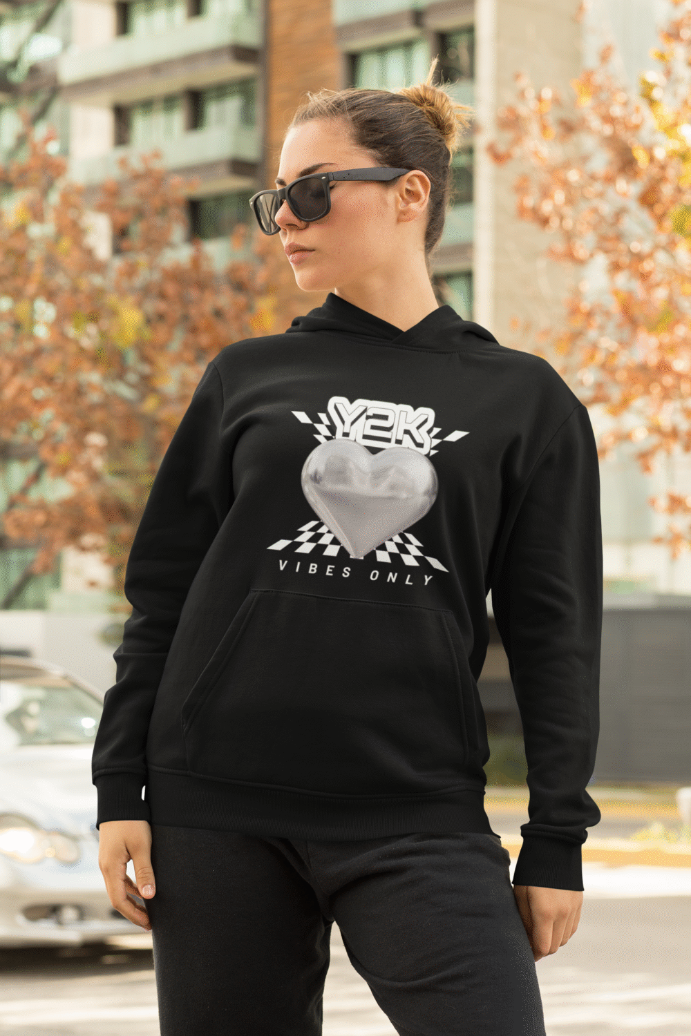 Y2K Vibes Only Hoodie - Futuristic Streetwear