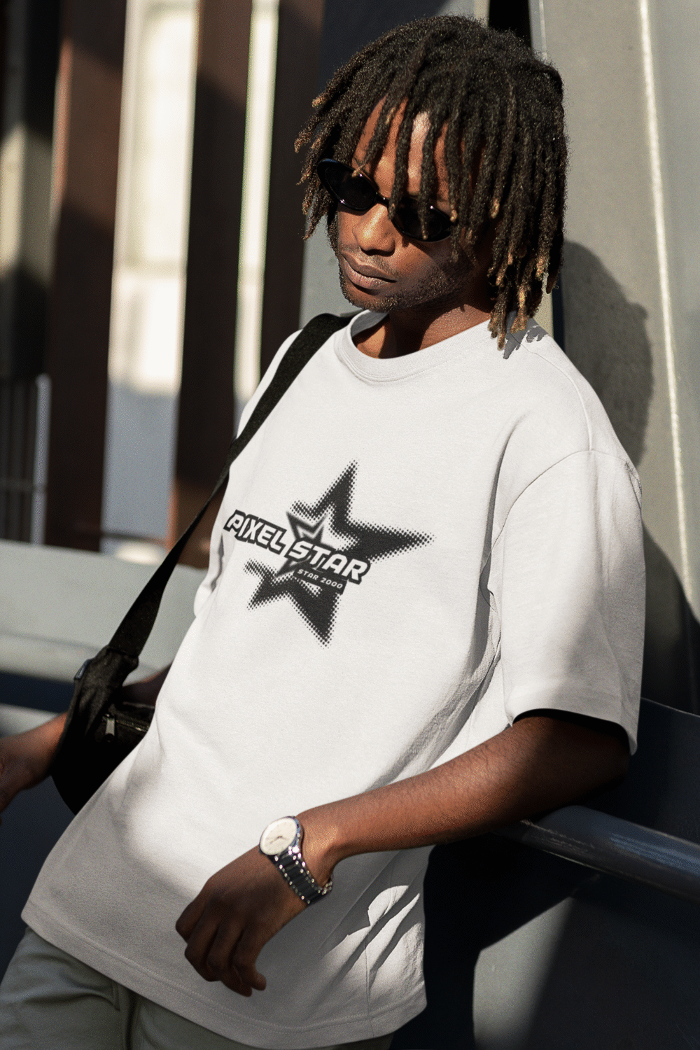 Pixel Star Y2K T-Shirt – Bold Star Design